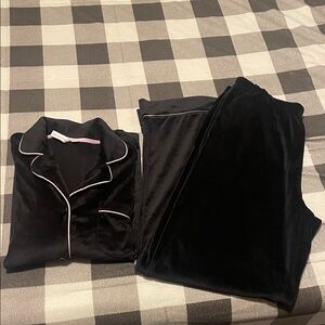 Black Velvet Pajama Set